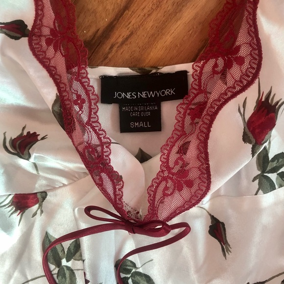 90s Satin Rose Slip Dress - Picture 3 of 3